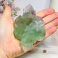 Watermelon Fluorite Carved Flower | Rose On Stand 10cm 250g