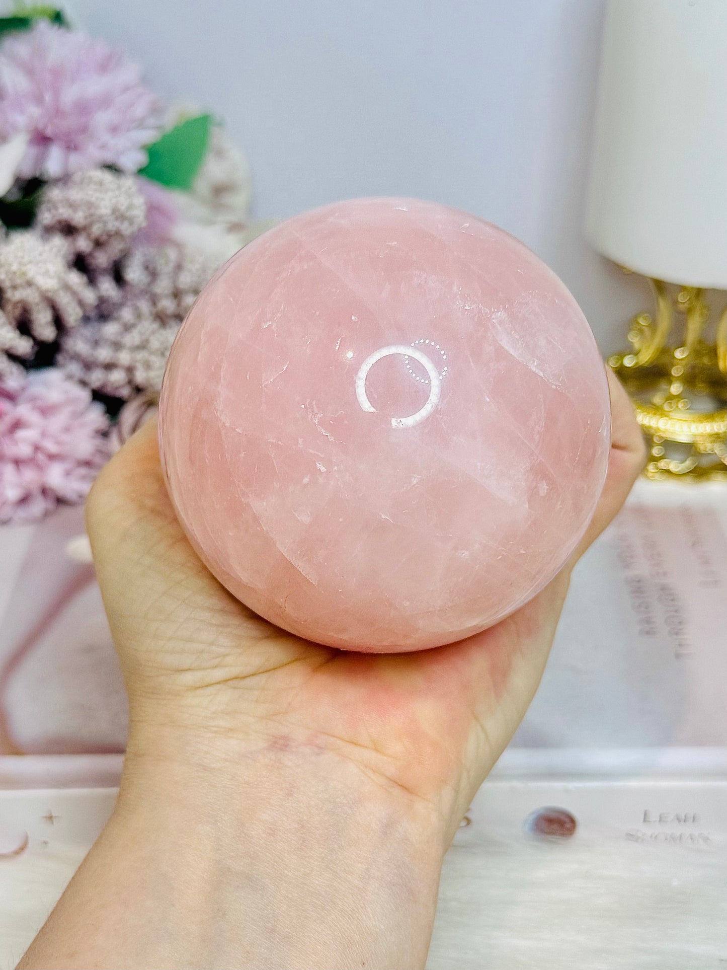 Large Rose Quartz Sphere on Stand 683g