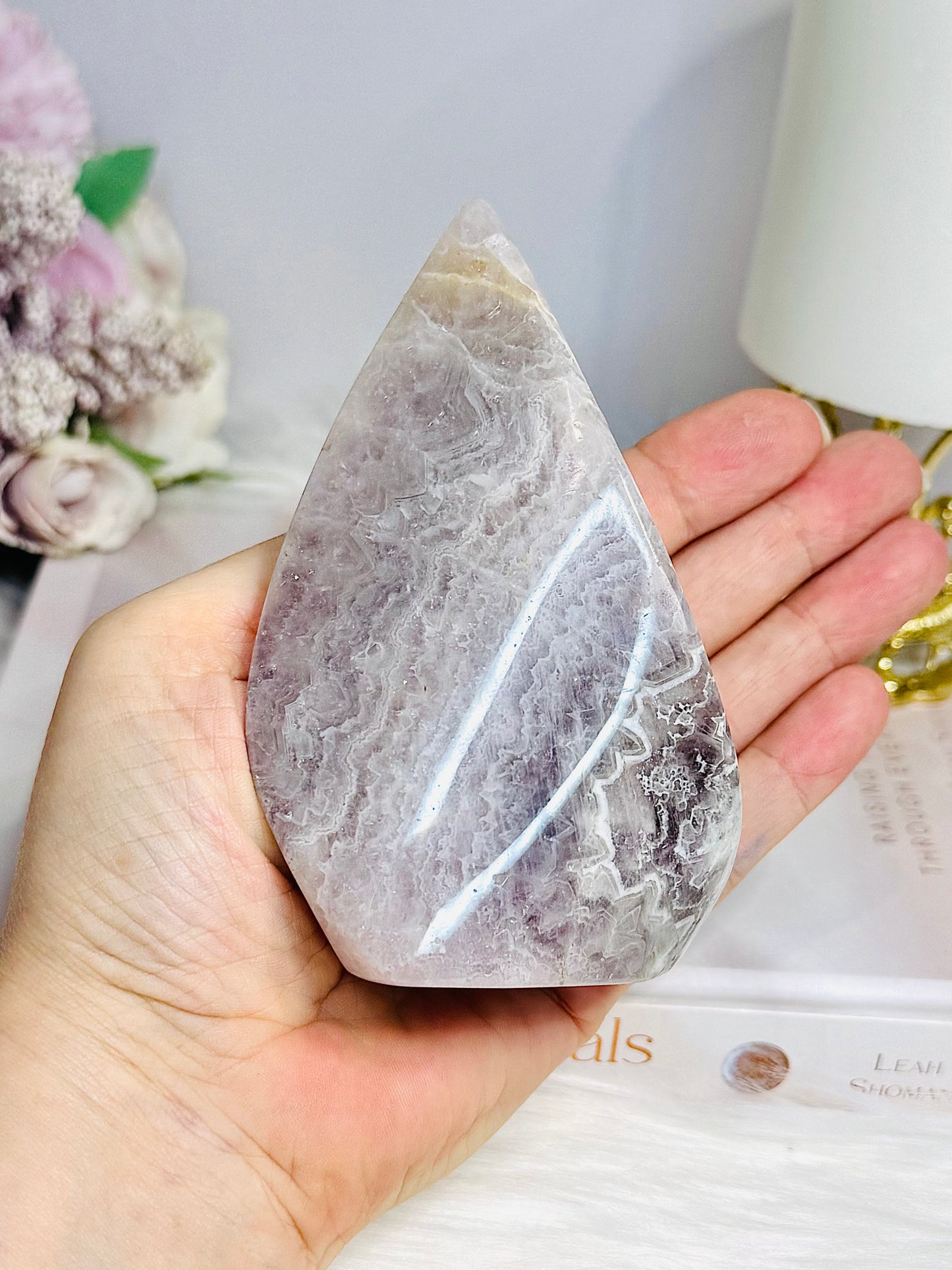 Natural Large Crazy Lace Amethyst Polished Freeform 11cm
