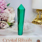 Natural AAA Grade Malachite Carved Tower | Wand 9cm