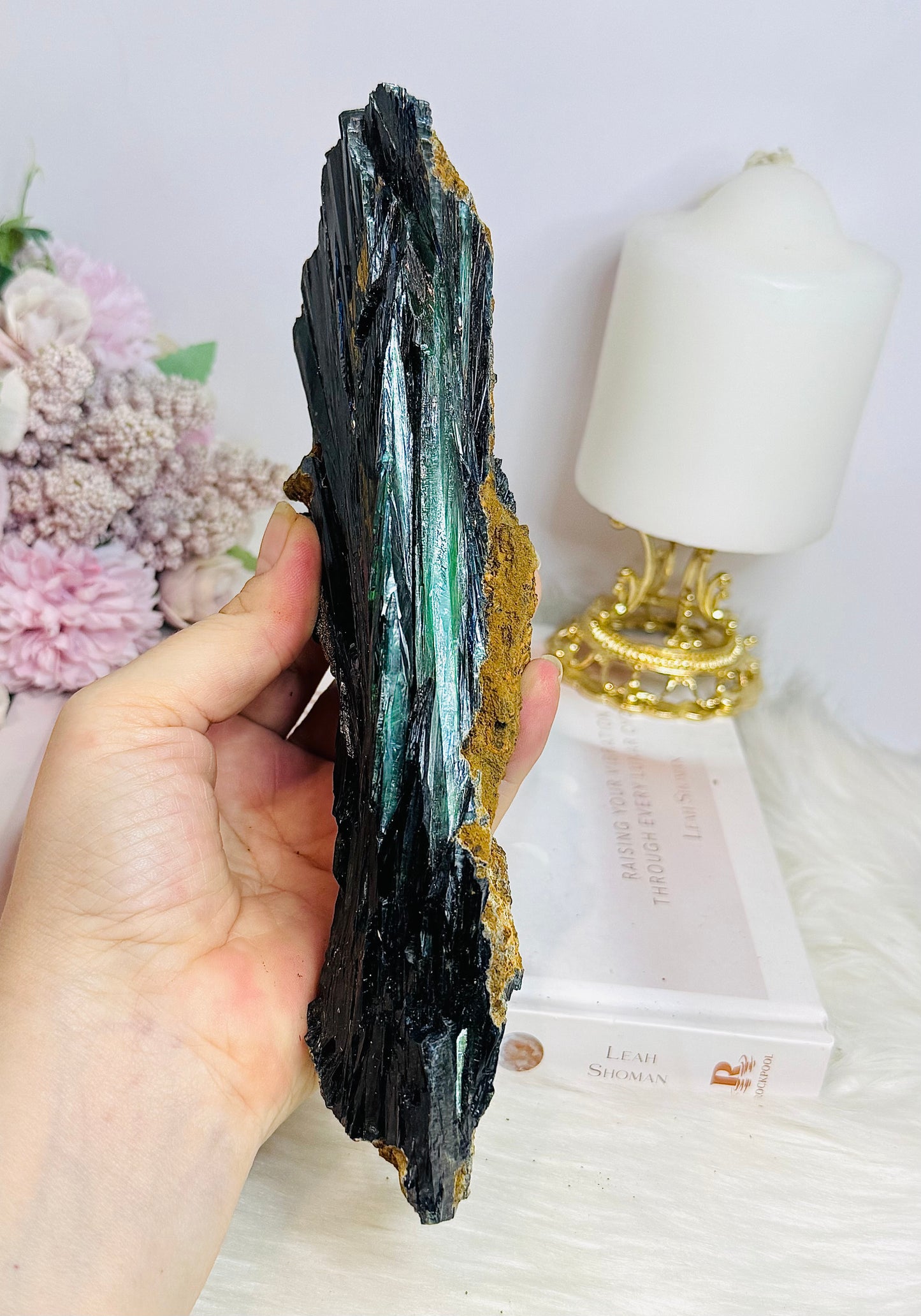 A Collectors Piece ~ Rare Large Vivianite Specimen 22cm 490g