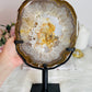 Absolutely Spectacular Statement Piece!! Natural Large Druzy Agate Portal On Stand 30cm 1.85KG