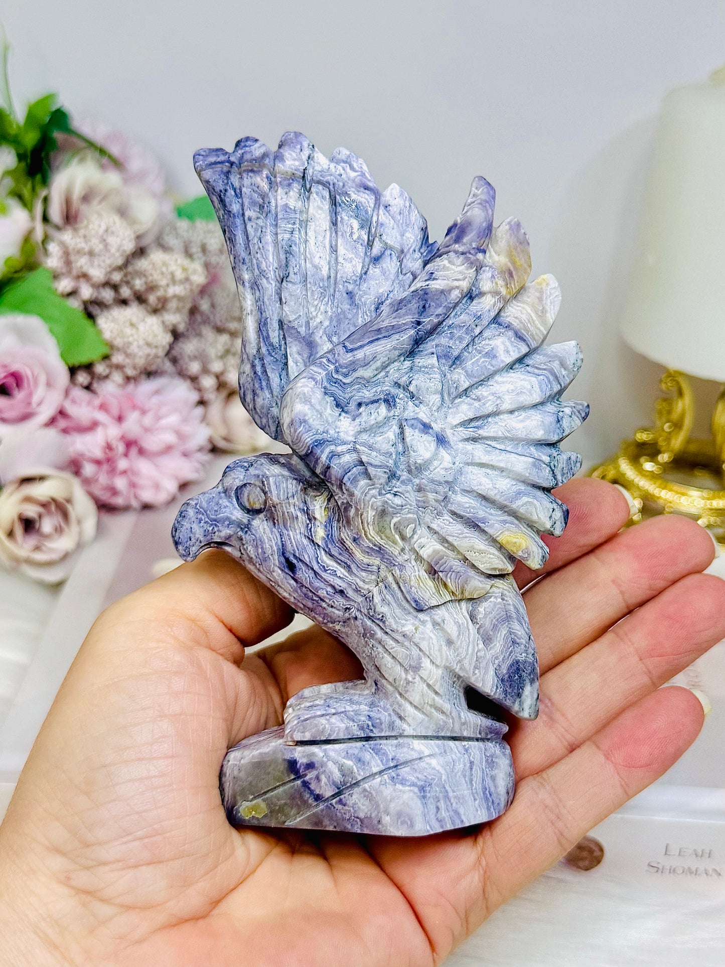 Tiffany Stone Carved Eagle | Bird 13cm