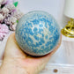 Large K2 Granite with Azurite Sphere On Stand 770g