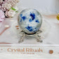 Blue Sodalite in Quartz Sphere 228g