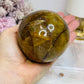 Large Hematoid Quartz Sphere On Stand 629g