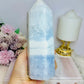 Huge 17cm Chunky Blue Calcite Tower 902g