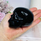 Large Black Obsidian Carved Skull 9cm