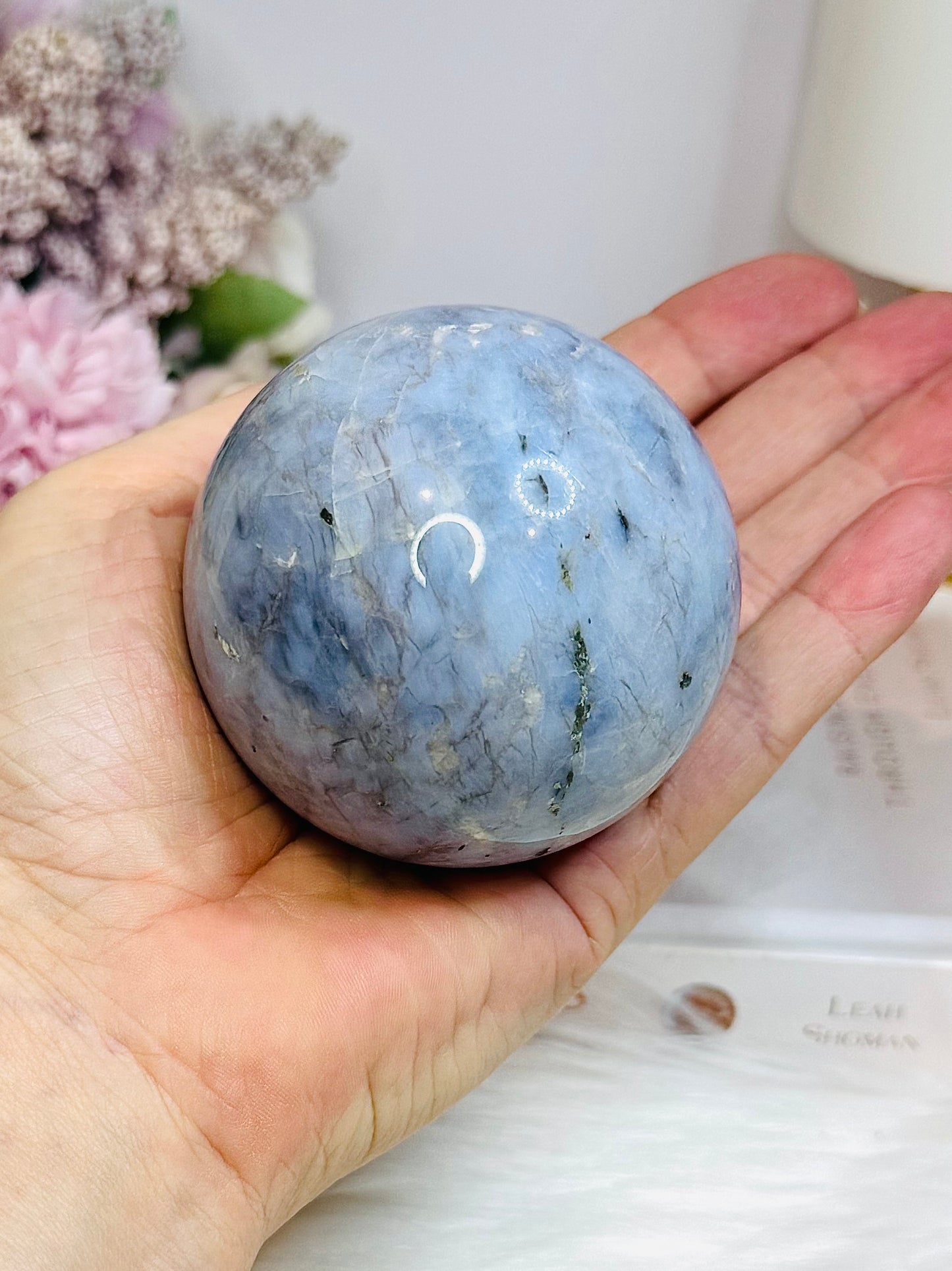 Large Blue Owyhee Opal Sphere 380g
