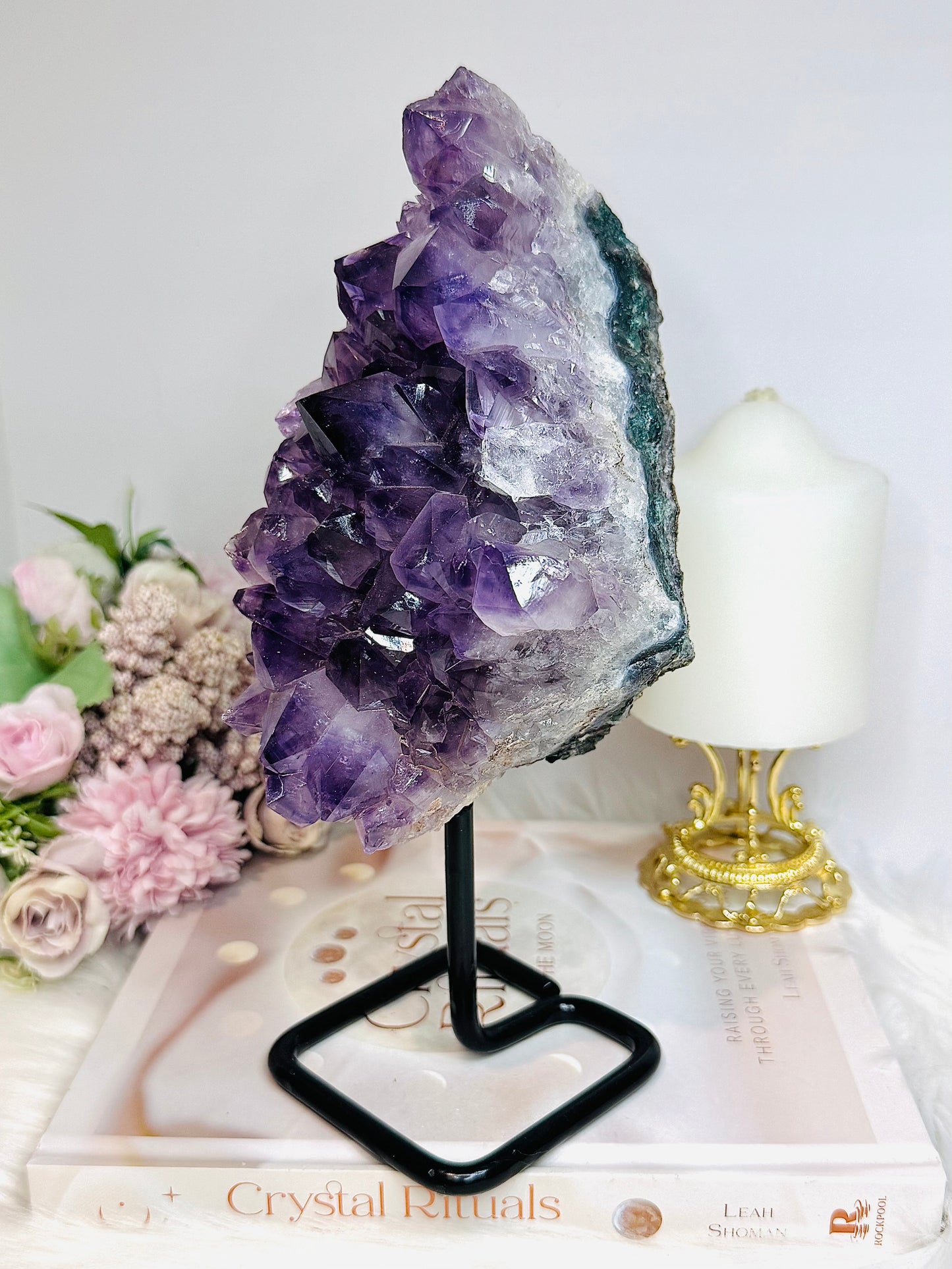 Large High Grade Amethyst Cluster on Stand 25cm 1.59KG