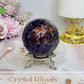 Crazy Lace Amethyst Sphere on Stand 326g
