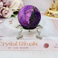 A Rare Stone ~ A Stone Of Freedom ~ Stunning 153gram Purpurite Sphere On Stand