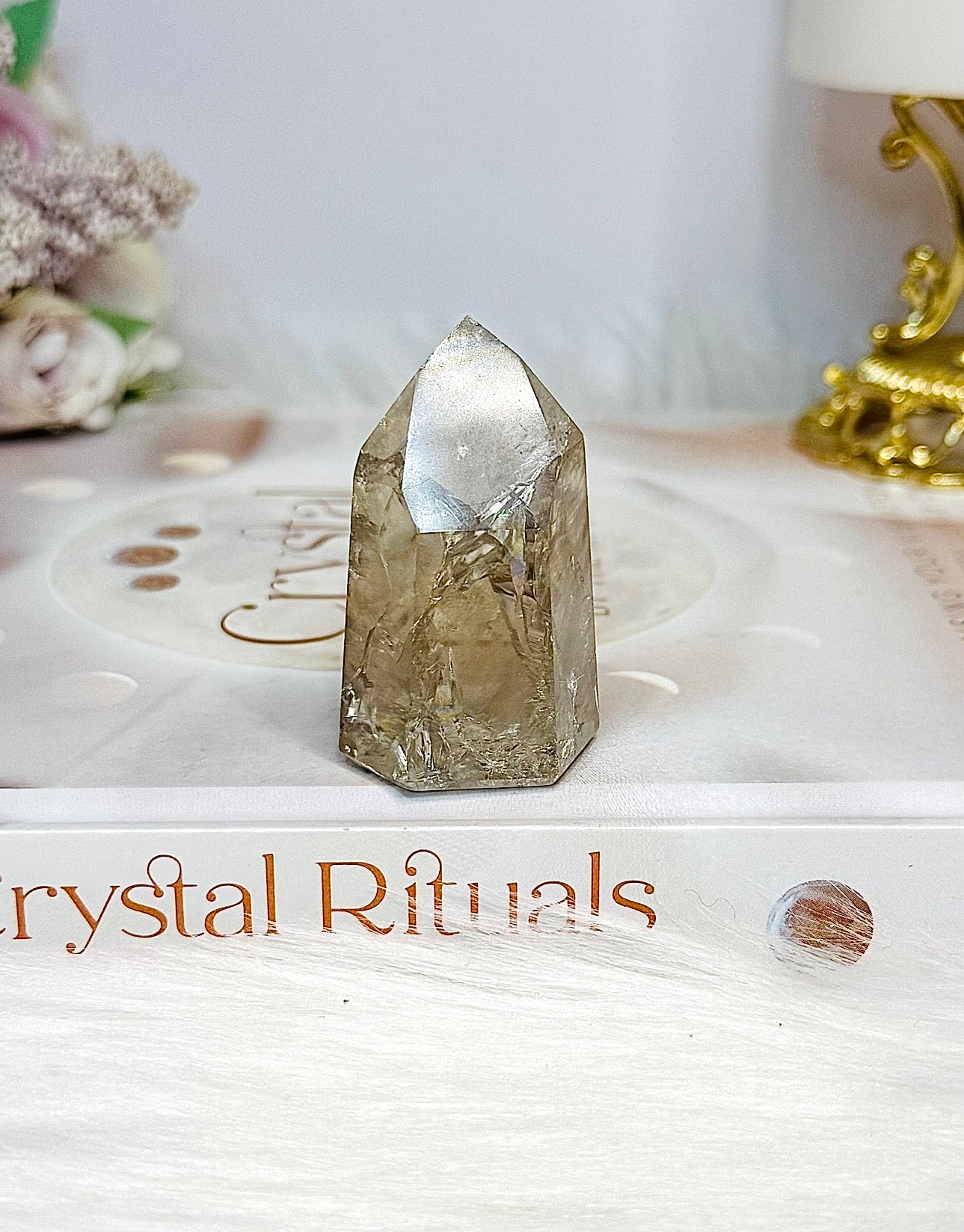 Cracked Smokey Quartz Tower 5cm
