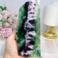 High Grade Rainbow Feather Fluorite Thick Slab 15cm