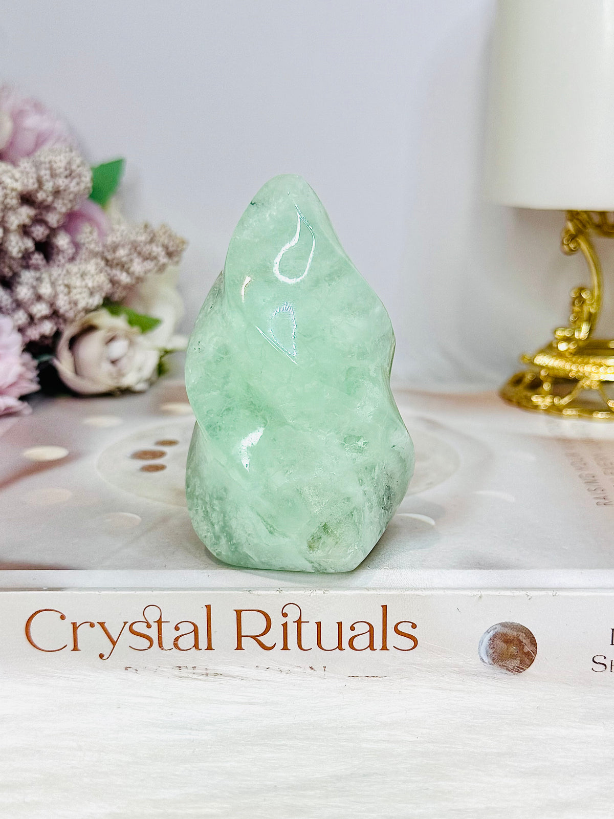 Green Fluorite Flame 8cm 248g
