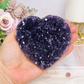 Large High Grade Amethyst Cluster Heart on Stand 342g