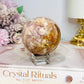 Pink Amethyst Sphere on Stand 301g