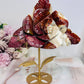 Large Mookaite Jasper Carved Flower on Stand 18cm 428g