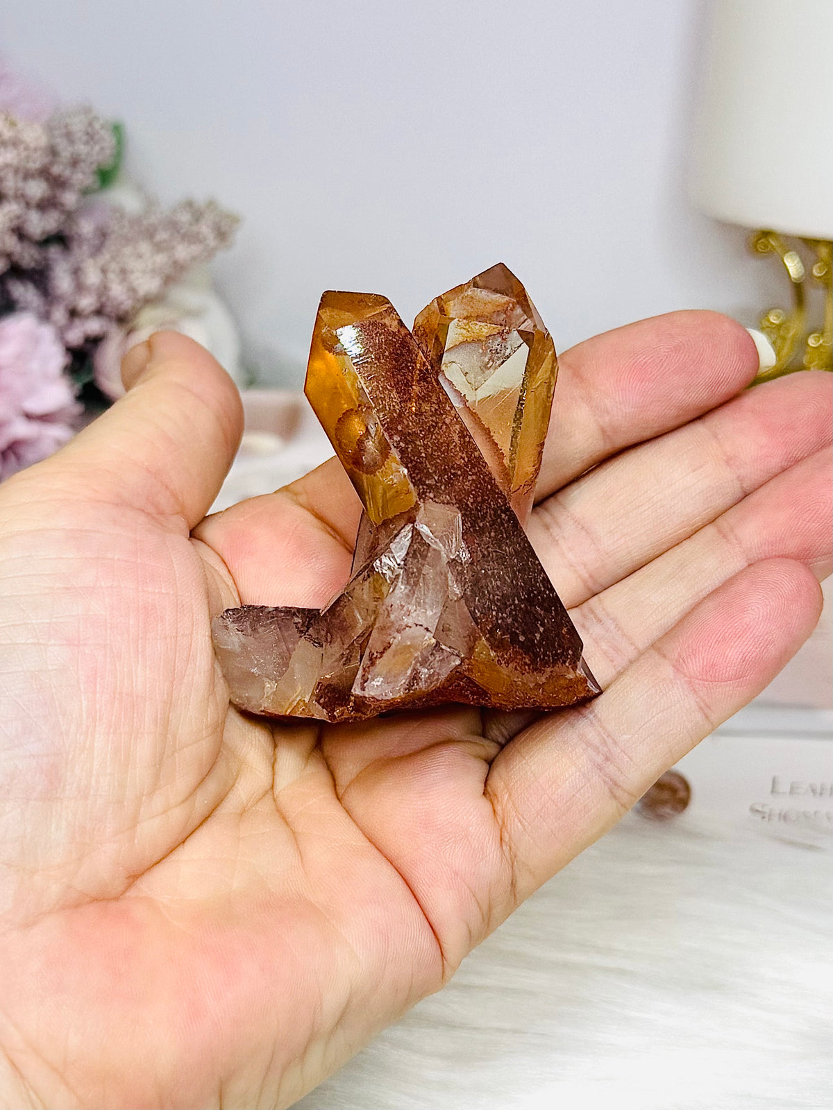 Red & Clear Quartz Cluster 6cm