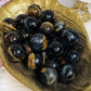 Rare Blue Flash Tigers Eye Small Spheres $15 each