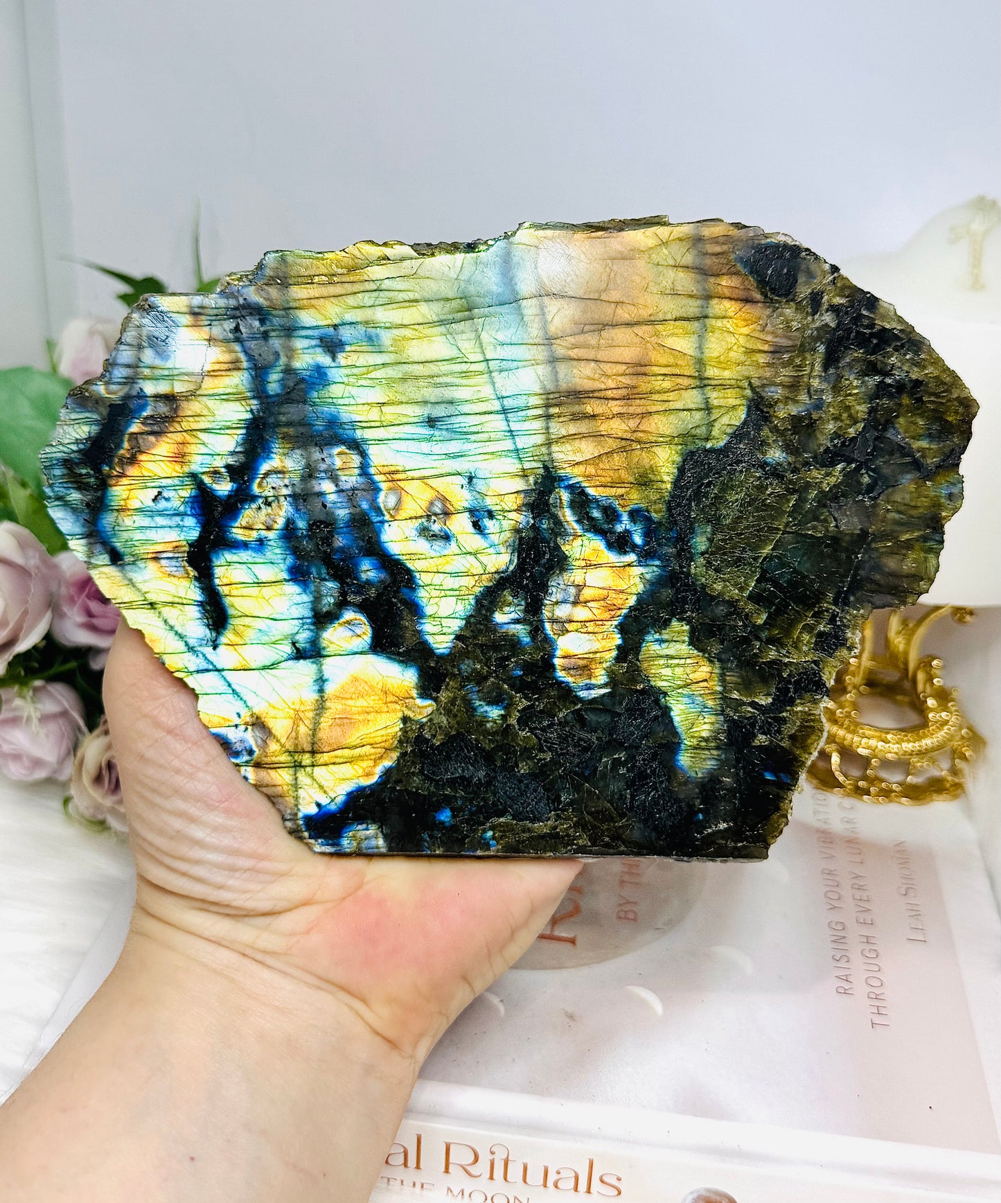 Labradorite Double Sided Slab 17.5cm