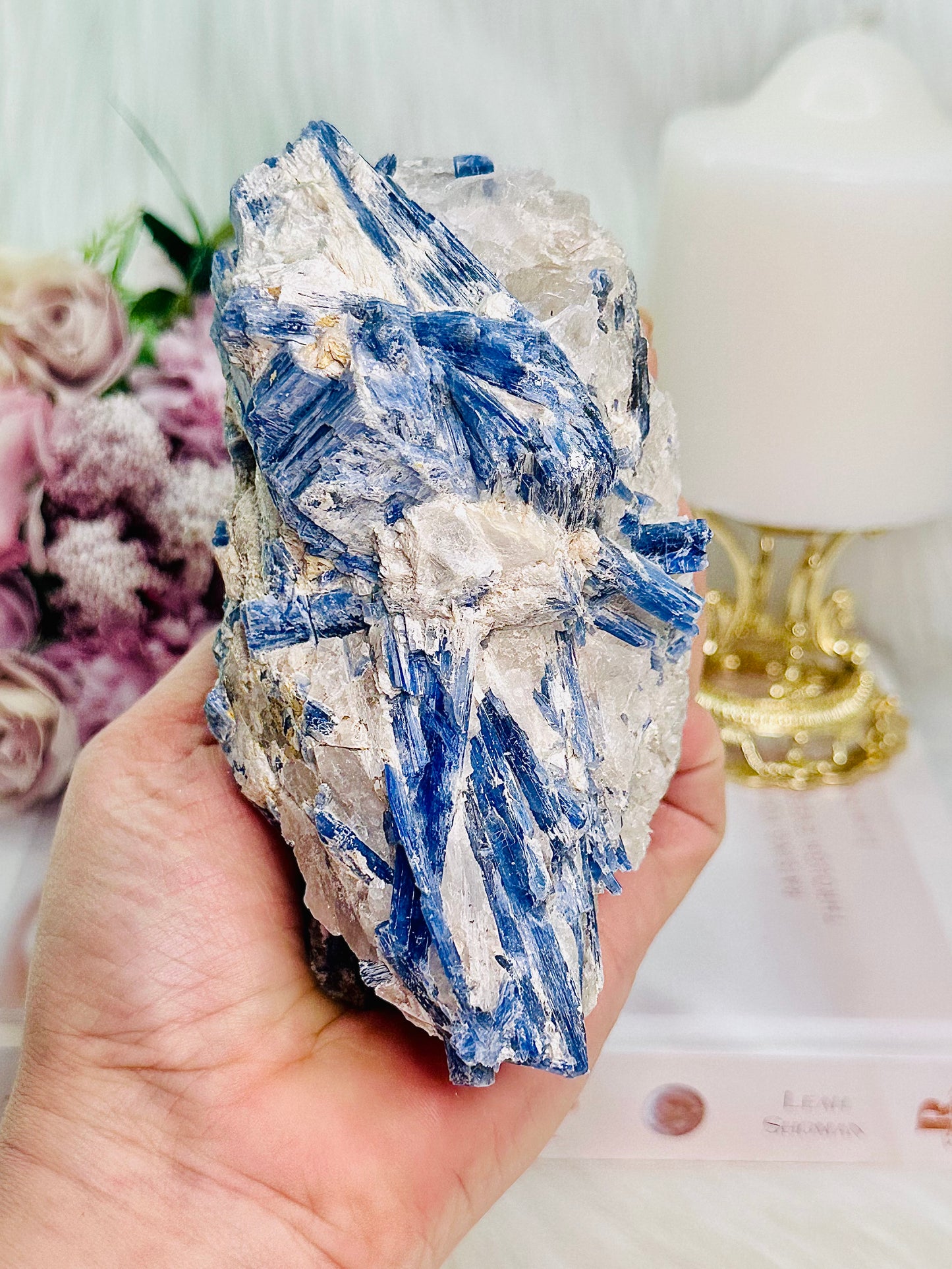 Absolutely Incredible Large 739gram Natural Blue Kyanite Chunky Specimen