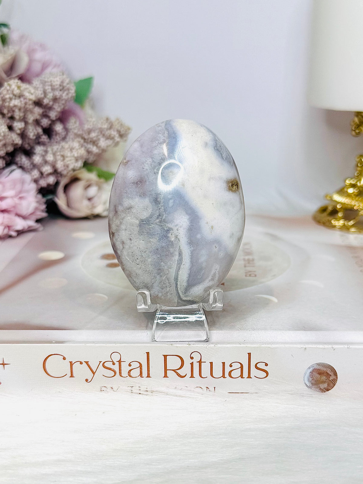 Ocean Jasper Palm Stone (stand is display only)