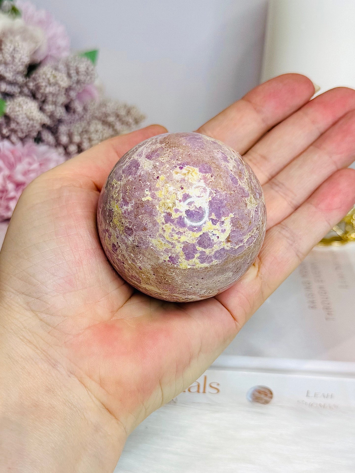 Phosphosiderite Sphere on Stand 244g