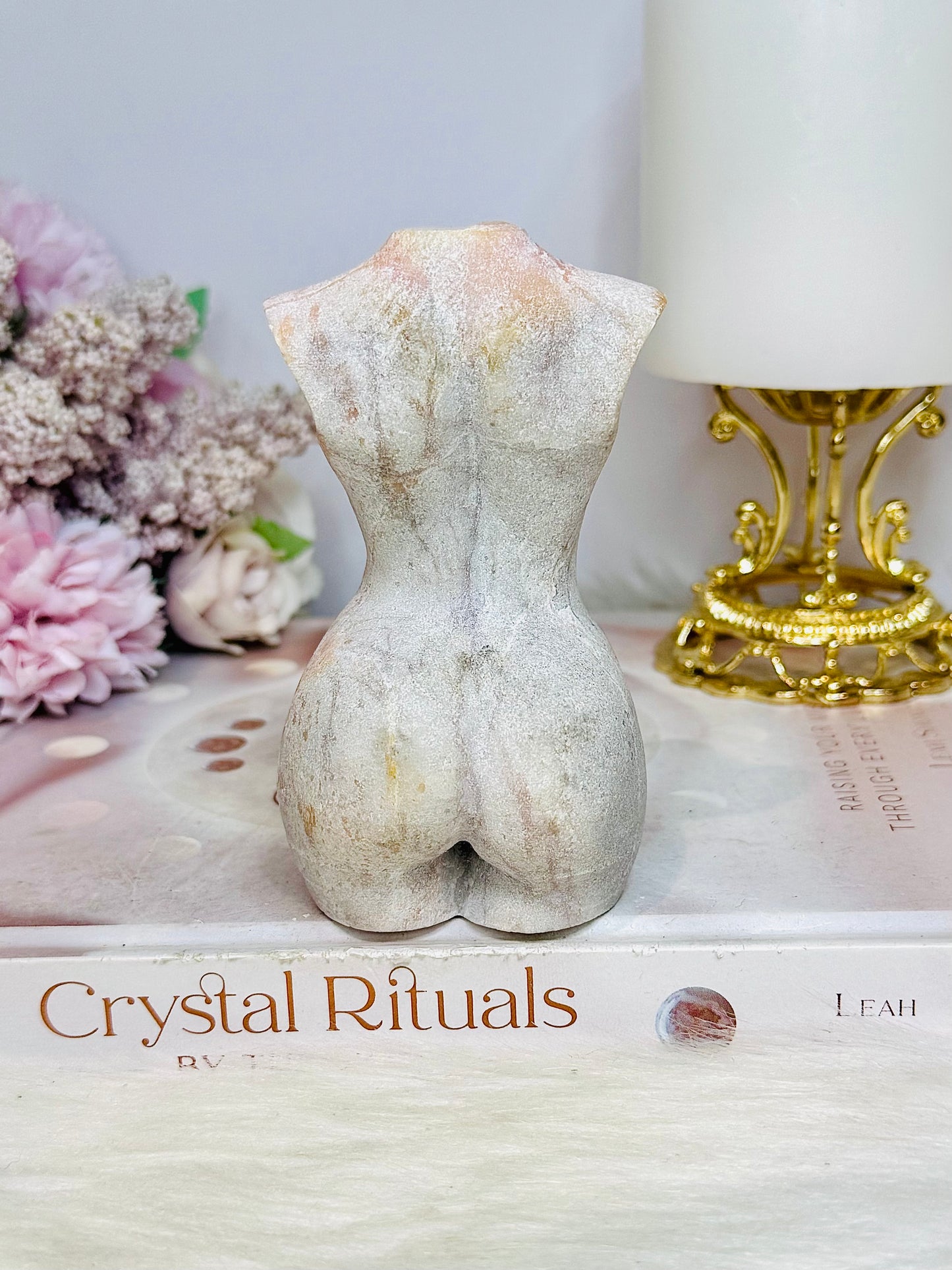 Pink Opal Carved Female Body 9cm 322g