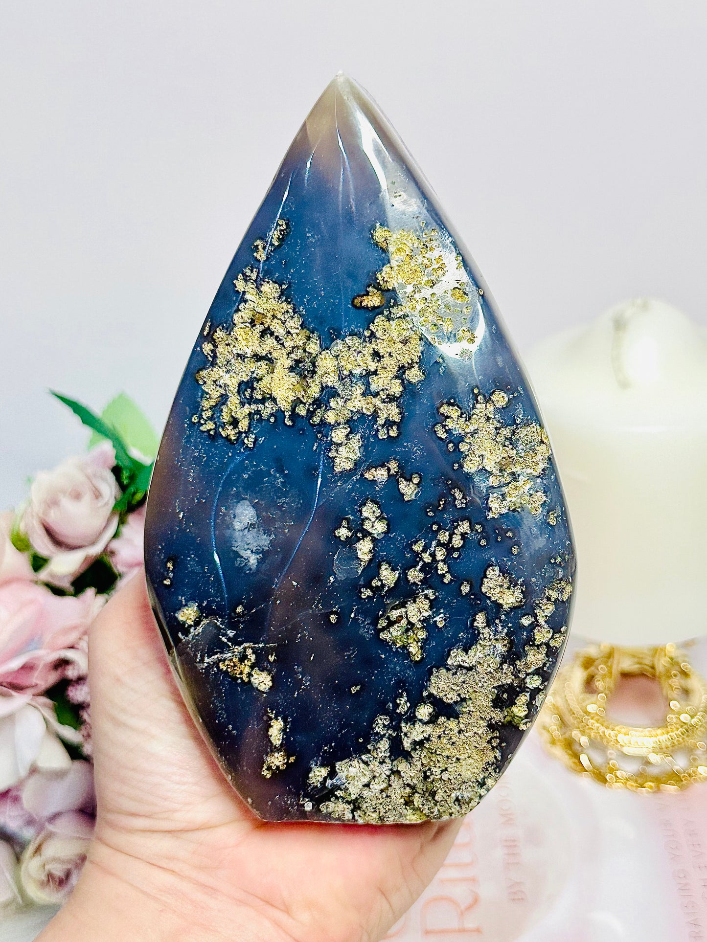 Luxury & Class!! Large Amethyst Carved & Polished Teardrop | Flame 637grams 16cm of Beauty