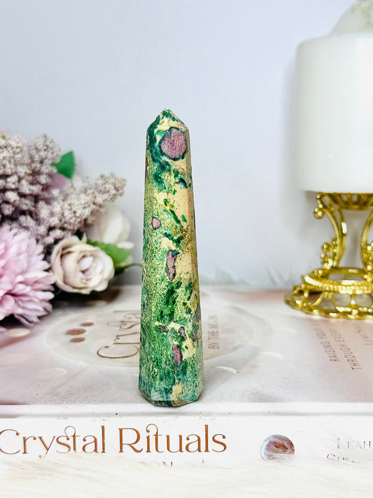 Ruby Fuchsite Obelisk | Tower 10cm