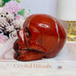 Red Jasper Large Carved Skull 13cm 1.43KG