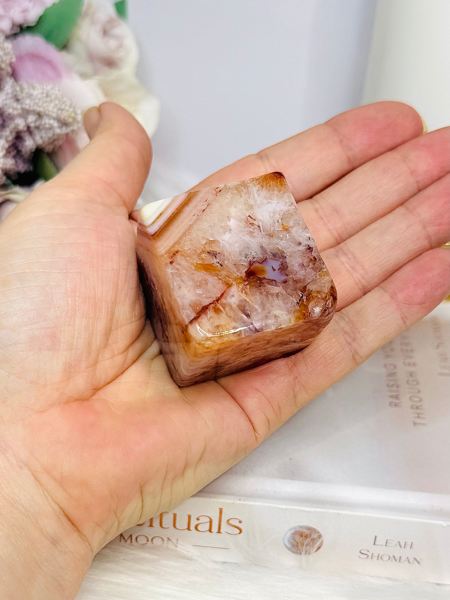Carnelian Carved Cube 132g