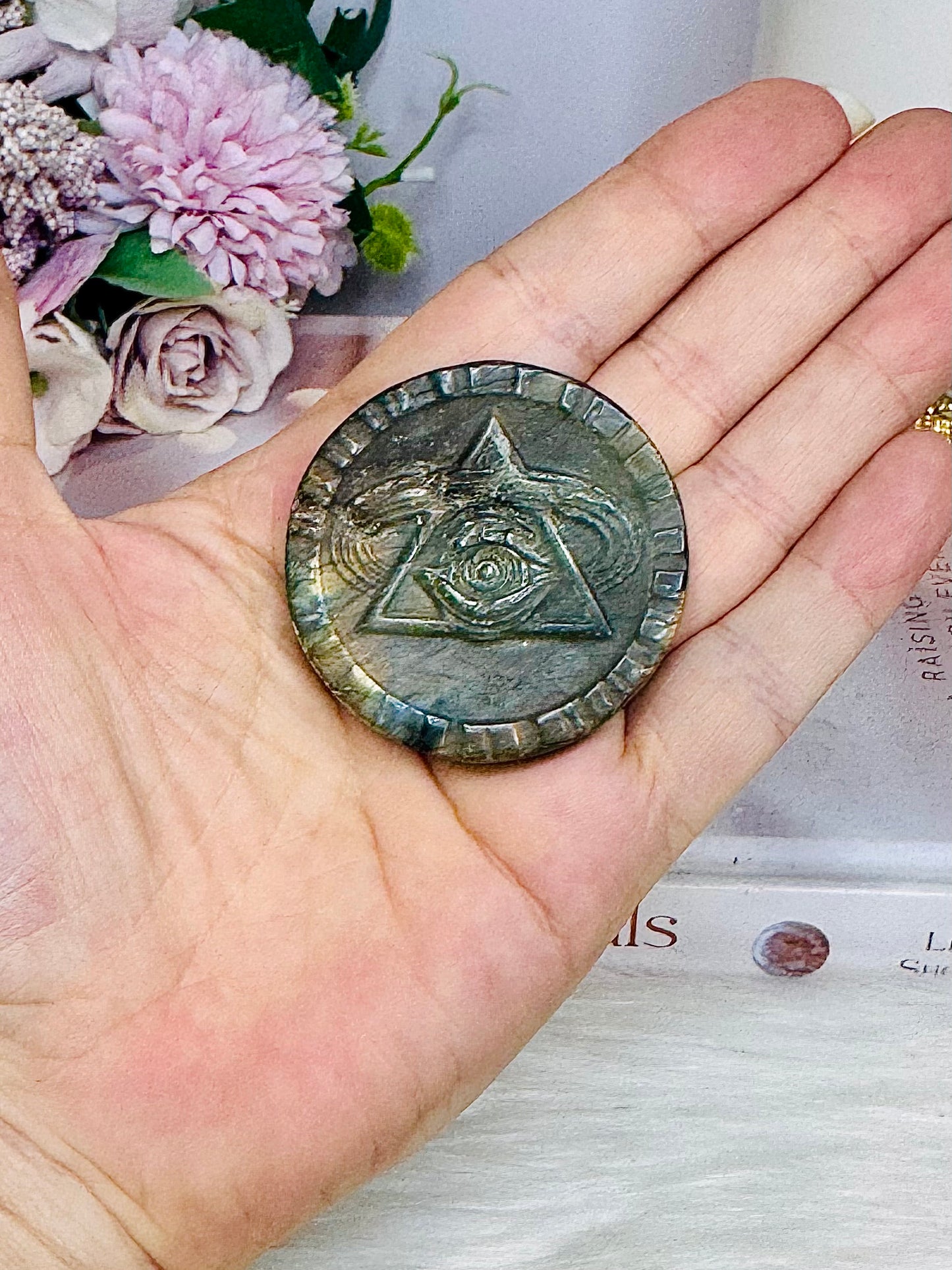 Labradorite Eye Of Horus Stone 4cm