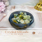 Agate Carved Bowl with Blue Calcite Chips 338g