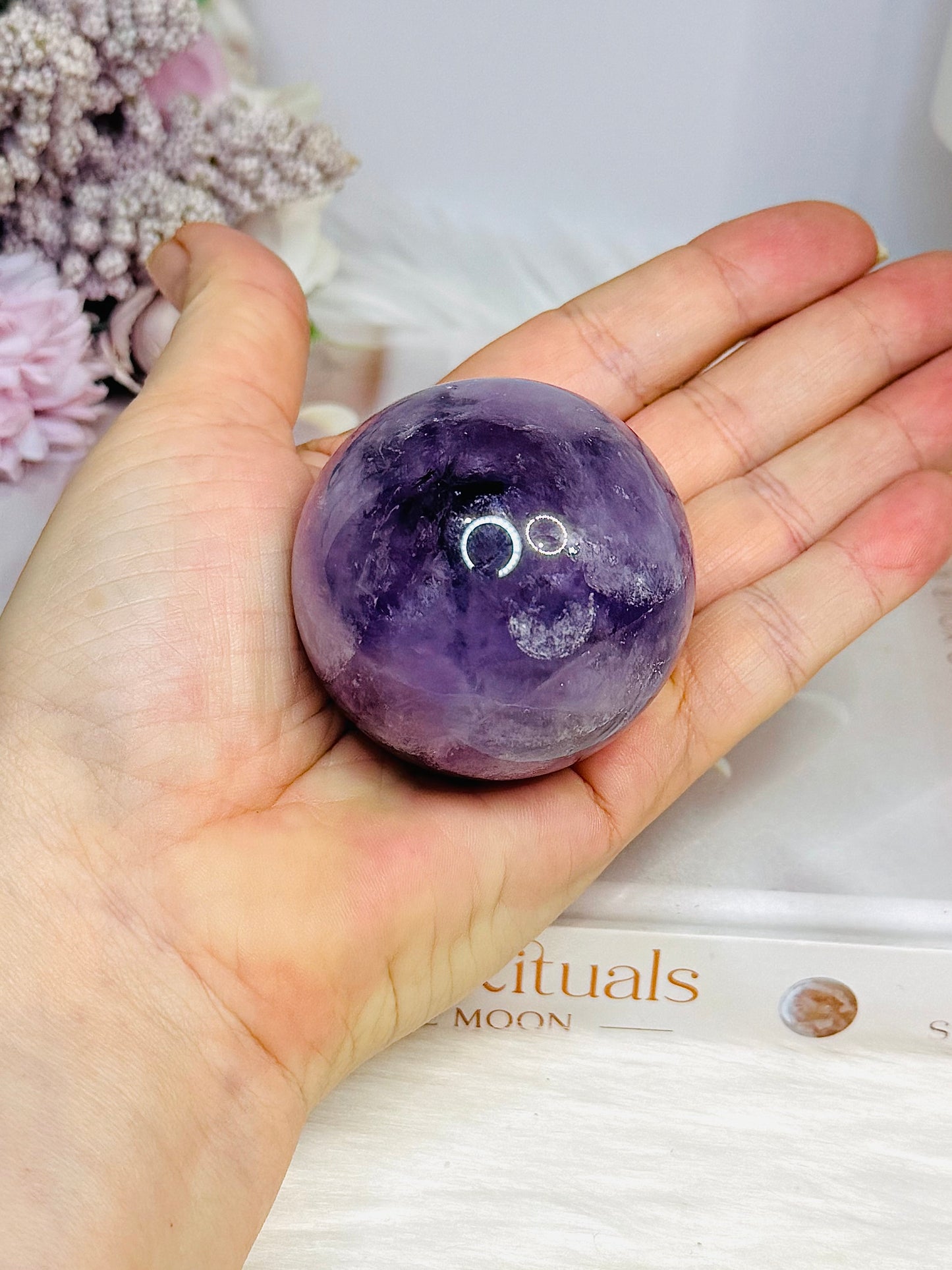 High Grade Amethyst Sphere on Stand 212g