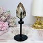 High Grade Smokey Quartz Carved Diamond on Stand