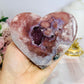 High Grade Druzy Pink Amethyst Chunky Heart 451g