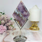 Crazy Lace Amethyst Diamond on Stand 19cm