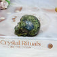 Moss Agate Carved Skull 5.5cm