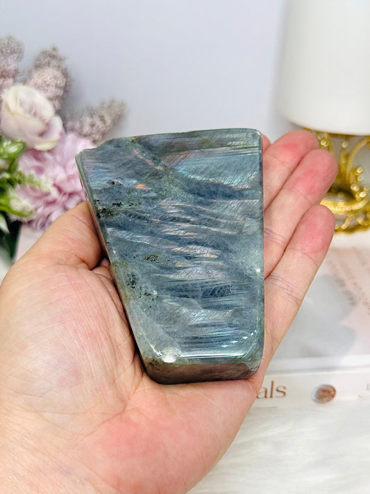 Labradorite Freeform with Lilac Flash 9.5cm 281g ~ Reduced as damaged