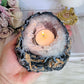 Stunning Natural Druzy Agate Candle Holder 506grams