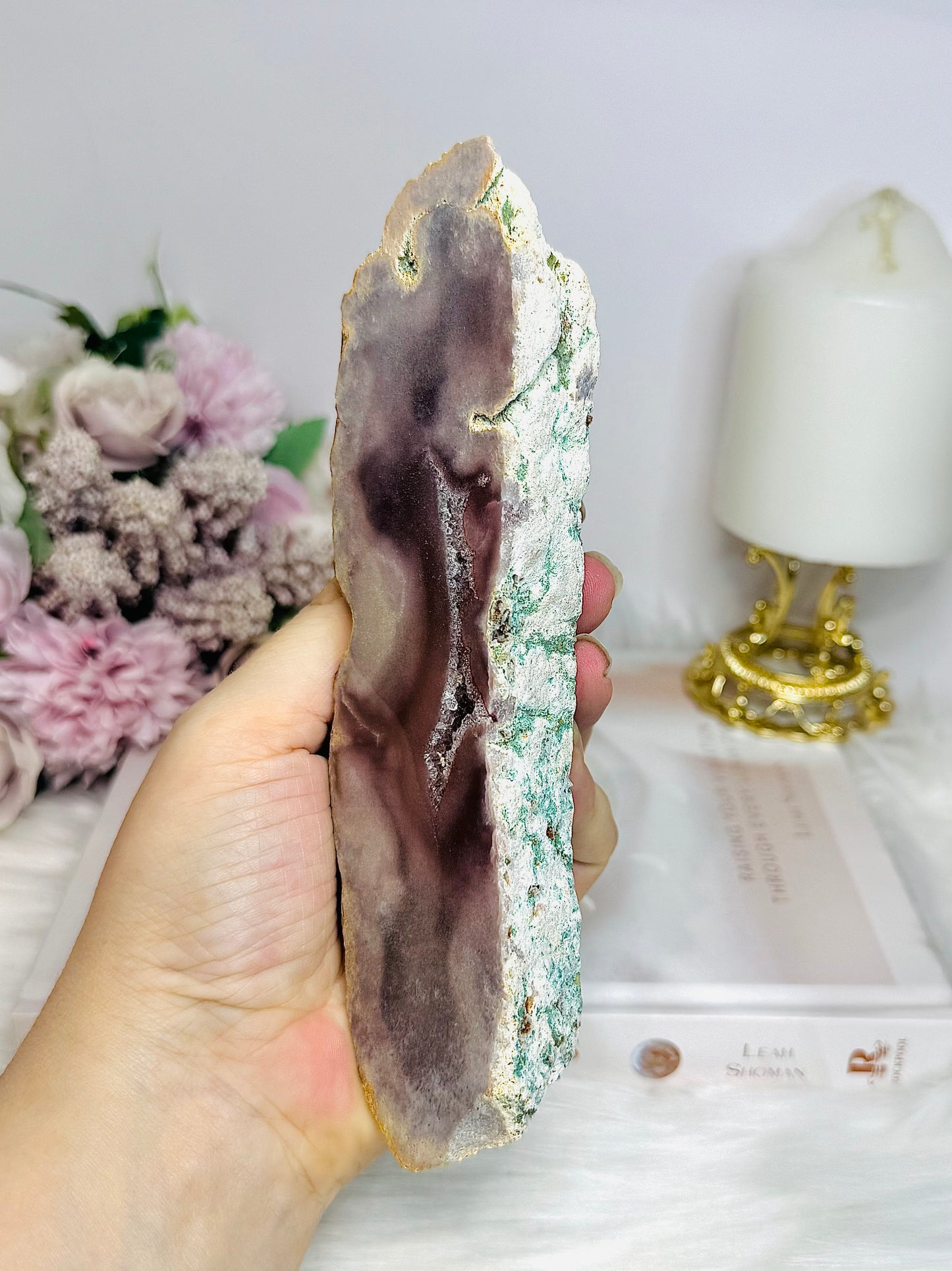 Pink Amethyst Druzy Chunky Slab 17cm 424g