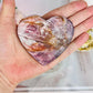 Divine Large 8cm Purple Mica Shiny Heart On Stand