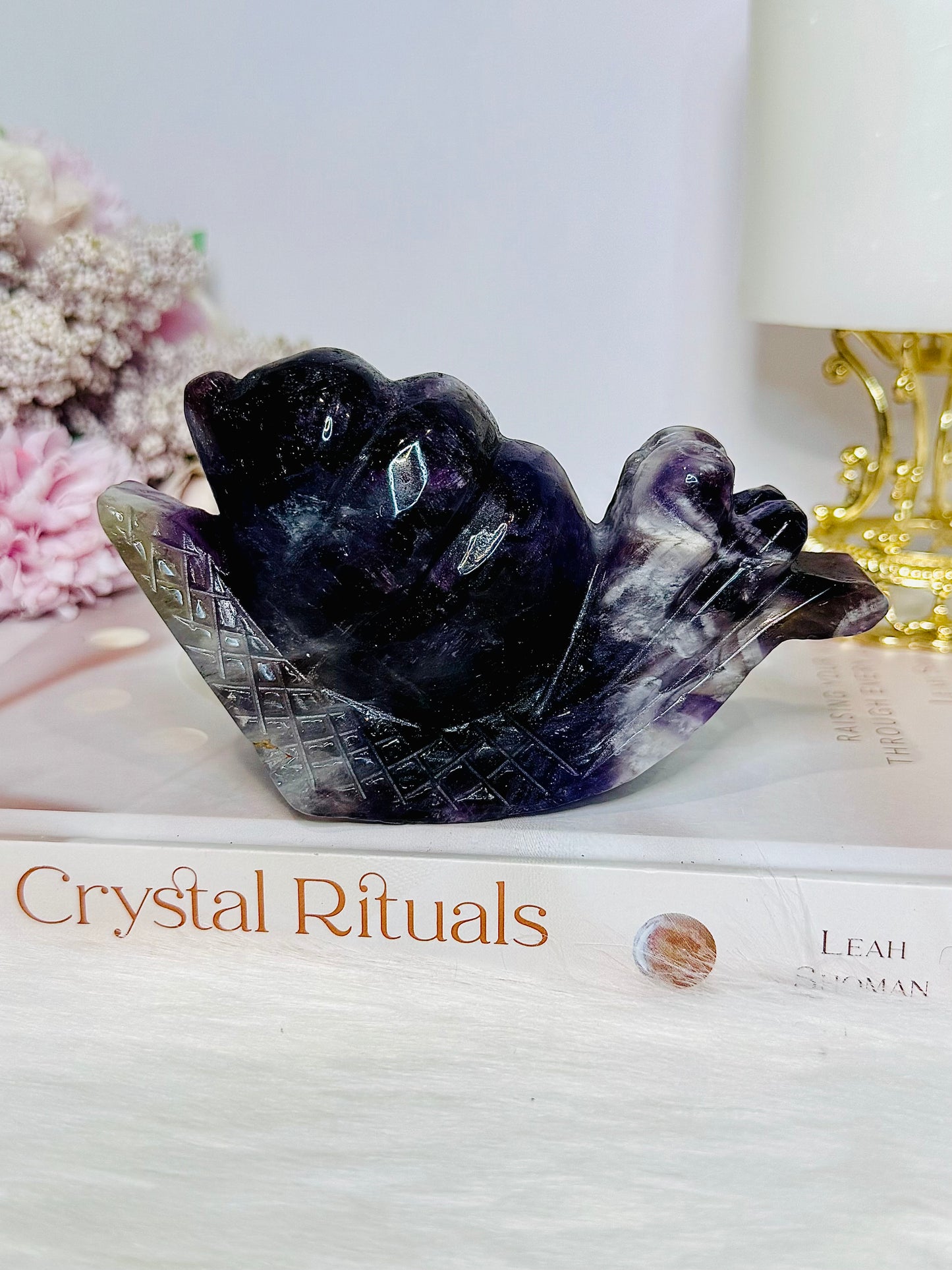 Chunky Large Chevron Amethyst Snail 11.5cm 321g