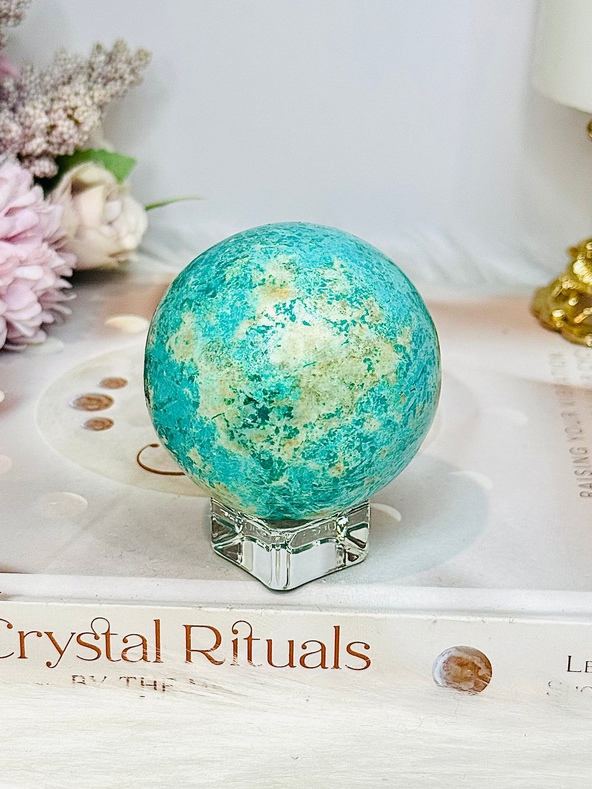 Chrysocolla Sphere On Stand 192g