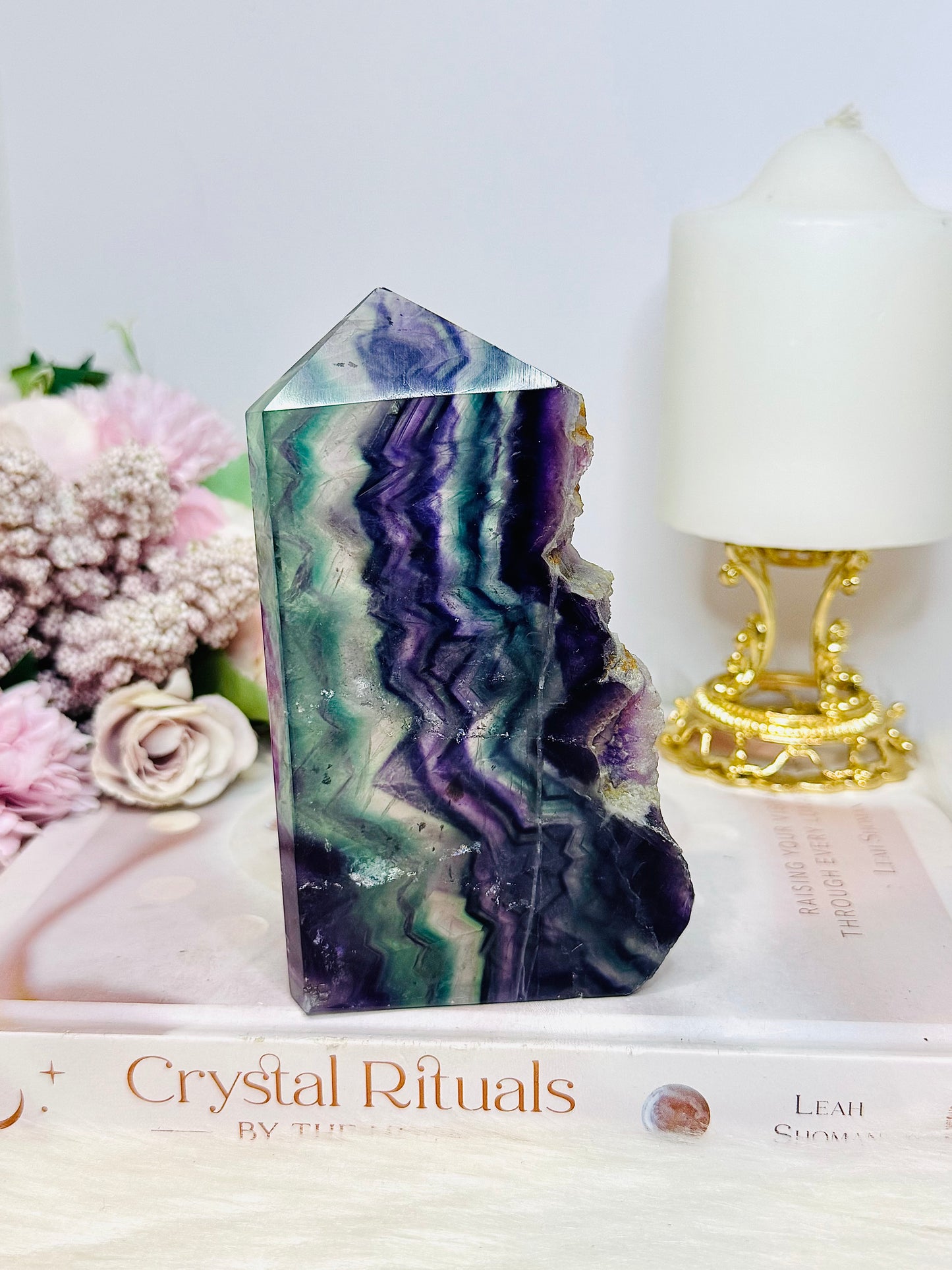 Rainbow Fluorite Polished Slab | Tower 12cm 320g