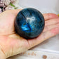 Large Blue Flash Labradorite Sphere On Stand 277g