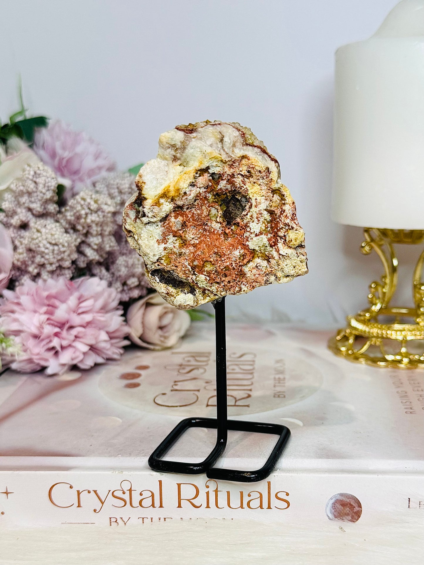 Druzy Pink Amethyst Geode On Stand 11cm