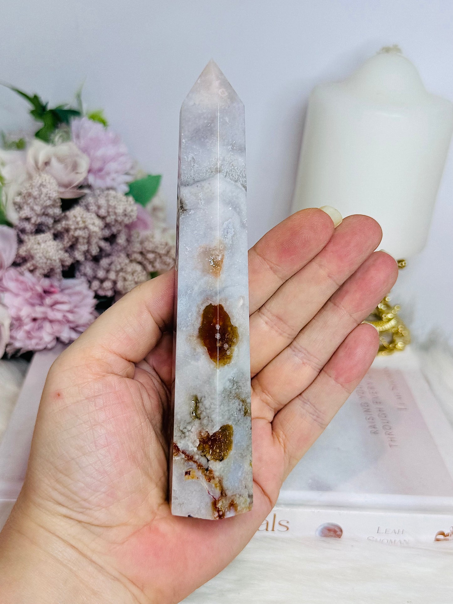 Tall Agate Tower 15cm